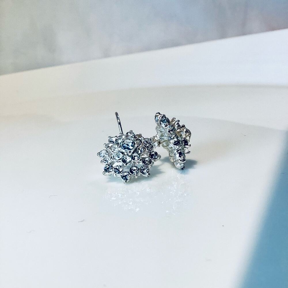 Crystal Flower Drop Earrings
